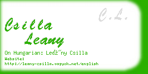 csilla leany business card